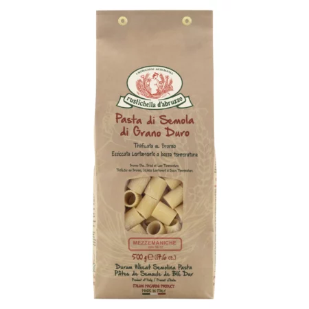 Rustichella d'Abruzzo Mezzemaniche Pasta di Semola di Grano Duro
