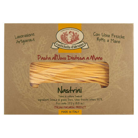 Rustichella d'Abruzzo Nastrini Pasta all'Uovo Distesa a Mano