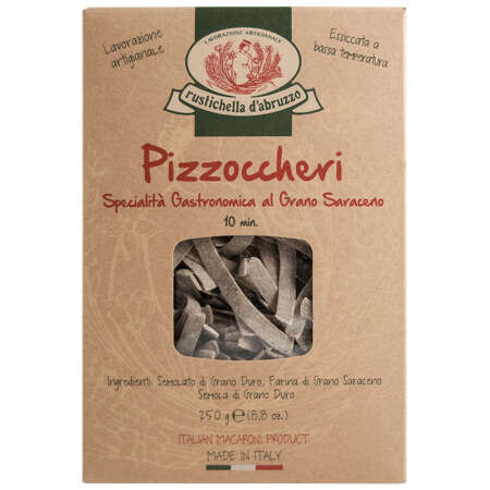 Rustichella d'Abruzzo Pizzoccheri specialità gastronomica al Grano Saraceno